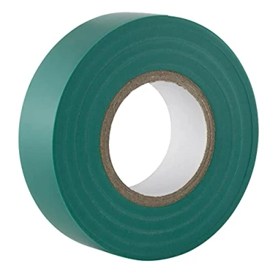 Image de GOCABLETIES Ruban adhésif isolant électrique vert 19 mm x 20 m résistant, autocollant protèger, regrouper, réparer des câbles 1 rouleau