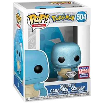Image de Funko Pop Pokemon Figurine Squirtle Carapuce 2021 Summer Convention Diamond Collection #504 Exclusive Special Edition Multicolore Taille Unique
