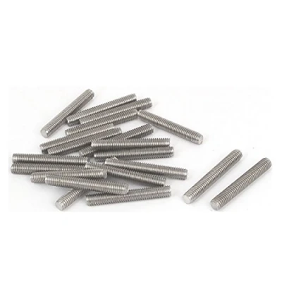 Image de sourcing map M6 x 40mm 1mm Filetage Pas tige acier inoxydable 304 goujons Bar Ton argent 20 pcs