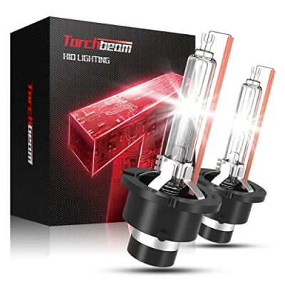 Image de Torchbeam Ampoules D2S Xénon HID, 35W 6000K Blanc,150% Distance d&#039;éclairage, de Rechange au Xénon, IP67, Durée Vie 5 Ans, Lot 2