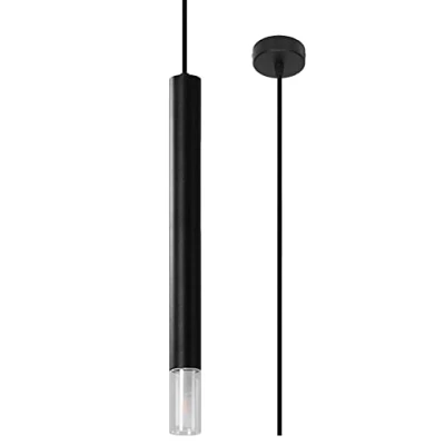 Image de Sollux lighting Pendentif Light Wezyr 1 Noir L: 80, B: H: 1200, G9 / 40W, Dimmable