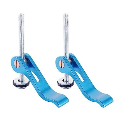 Image de POWERTEC 71164 Lot de 2 colliers serrage à came en aluminium pour travail du bois, insert fileté 6,35 mm 20
