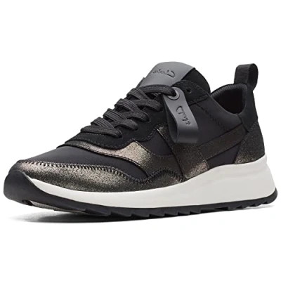 Image de Clarks Femme Dashlite Jazz Basket, Noir combiné, 42 EU