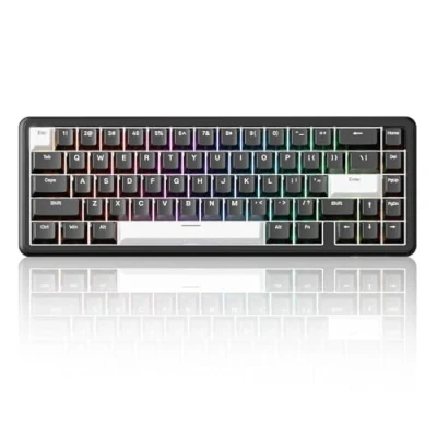 Image de ATTACK SHARK X65 HE Clavier Gaming Filaire 65% avec Switchs Magnétiques, Taux 8000 Hz, Activation Réglable 0,01 mm, Keycaps PBT, Pilote QMK, RGB Personnalisable, Déclenchement Rapide (Noir)