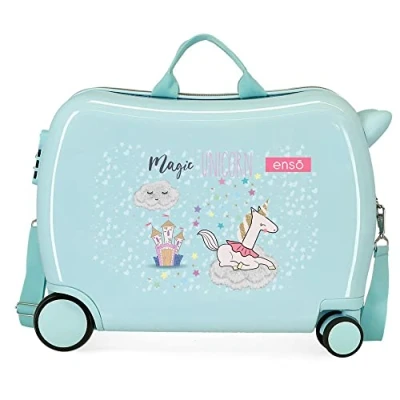 Image de Enso Magic Unicorn Valise pour Enfant Bleu 50 x 38 20 cm Rigide ABS Fermeture à Combinaison latérale 34 l 1,8 kg 4 Roues Équipement Main