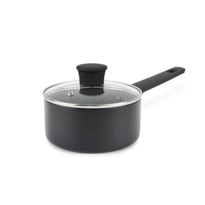 Image de Russell Hobbs RH02839EU7 Casserole antiadhésive 16 cm, induction, couvercle verre trempé, haute performance, nettoyage facile, peu/pas d&#039;huile, poignée douce, garantie 5 ans, collection Shield