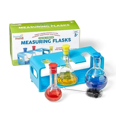 Image de Learning Resources Flacons Starter Science, partir de 3 Ans, béchers en Plastique Laboratoire, Jouets Mesure, kit Chimie pour Enfants, matériel Scientifique Scolaire, 95814, Taille Unique