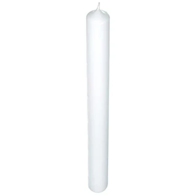 Image de Rayher 31435000 Bougie cierge, blanc, 40cm, 4cm ø, 1 pce., 100% paraffine, label qualité supérieure RAL bougie, à personnaliser, baptême, communion, confirmation, mariage