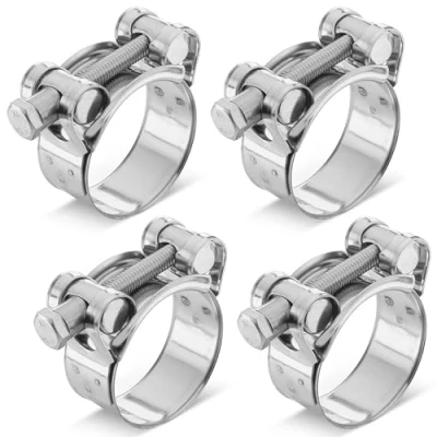 Image de Poppstar 4 Pièces Colliers de Serrage à Boulon en T Acier Inoxydable, Plage 36 39mm, Largeur 20mm, W4