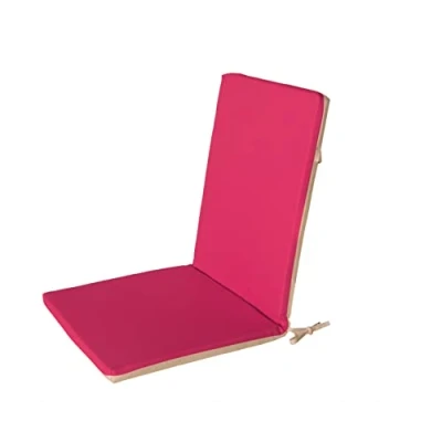 Image de Atout Ciel Coussin de Fauteuil d&#039;extérieur Bicolore en Tissu déperlant 90x40cm, 4 Variantes, Framboise/Beige