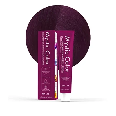 Image de Mystic Color, Coloration Cheveux, Formule Enrichie en Huile d&#039;Argan et Calendula, Crème Colorante Permanente Longue Durée, Blond Violet Foncé 6.2, 100 ml