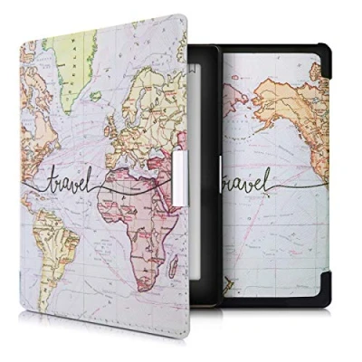 Image de kwmobile Étui Compatible avec Kobo Aura Edition 1 Coque à Rabat magnétique Tablette eReader Similicuir Noir Multicolore