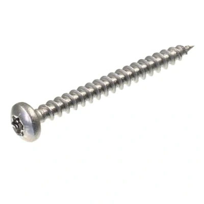 Image de SECCARO Lot de 200 vis à bois tête bombée 4 x 40 mm en acier inoxydable V2A VA A2 avec filetage complet, TX/six pans creux