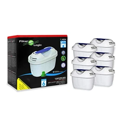 Image de Lot de 6 cartouches universelles pour filtre à eau, compatible avec carafes d&#039;eau Brita Maxtra, Marella, Elemaris également machine Bosch Tassimo TAS5542GB, Terraillon Easy Match, Aquaphor Maxfor Dafi Unimax