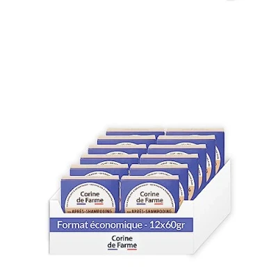 Image de Corine de Farme Éco Pack 12 x Après Shampooing Solide Français Tous Types Cheveux