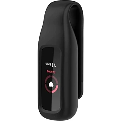 Image de NEO+, Support à clip en silicone noir compatible avec le tracker d&#039;activité Fitbit Luxe