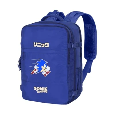 Image de Sonic The Hedgehog SEGA Action Sac à Dos Mercury Voyage Cabine Avion 40x20x25cm, Bleu, Capacité 20 L