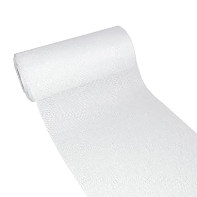 Image de DEKO AS Chemin de Table shabby Chic en Polyester sans Odeur Blanc 20 cm x 25 m