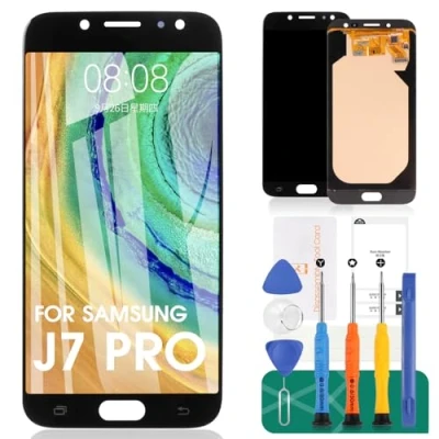 Image de Écran LCD De Remplacement pour Samsung J7 Pro SM J730G/DS, Galaxy J730F J730G J730GM J730DS Et écran Tactile Digitizer Panneau Réparation TFT (Noir)
