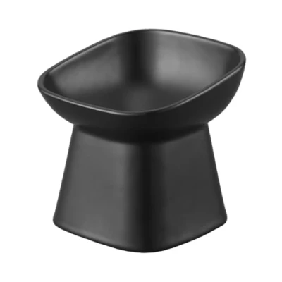 Image de Yamazaki Tower 1782 Gamelle coudée en céramique Noire Minimaliste 12 x 11,5 cm