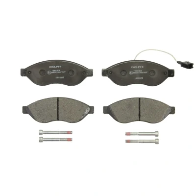 Image de DELPHI LP1992 Jeu de plaquettes frein contact signal d&#039;usure inclus avec tôle anti bruit accessoires PEUGEOT: Boxer Van