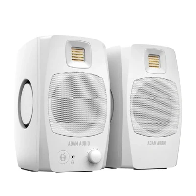Image de Système de monitoring bureau amplifié ADAM Audio D3V avec port USB C (vendues par paire, couleur blanche)