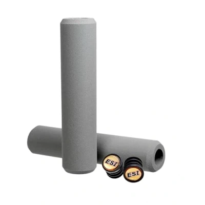 Image de ESI Grips Chunky Poignées Silicone pour Cintre VTT Unisexe, Gris, Taille Standard