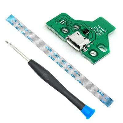 Image de MMOBIEL Remplacement du port de charge pour le modèle Dualshock 4 la manette PlayStation PS4 : JDS 011 12 Pin Flex Cable INCL (+) Screwdriver