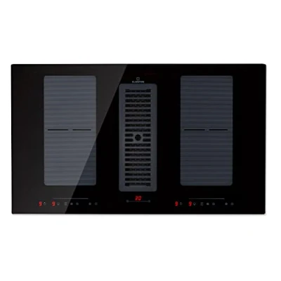 Image de KLARSTEIN 2 EN 1 Plaque Induction 4 Feux Electrique et Hotte Aspirante, Ventilateur Débit d&#039;Air 654m3/h, Tables de Cuisson Zones, Céramique, Commande Tactile, Classe Energétique A