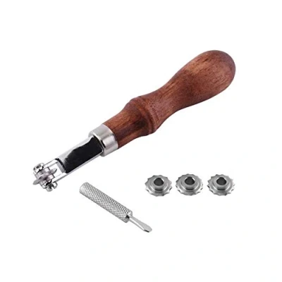 Image de Outil d&#039;Entreoise en Cuir Espaceur à Coudre de Point Poinçonneuse Gaufrage DIY Artisanat