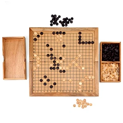 Image de Logica Jeux Art. Go Jeu de Stratégie en Bois Précieux Version Voyage Professionnel