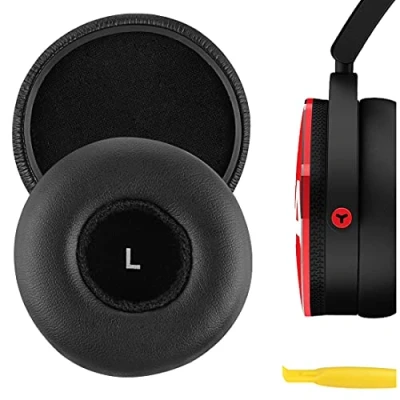 Image de GEEKRIA QuickFit Cuir protéiné Oreillettes de Remplacement pour AKG Y50 Casque Coussinets d&#039;oreille Coussins, Pièces réparation d&#039;oreillettes (Noir)