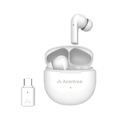 Image de Avantree Reverb Écouteurs sans Fil pour PC, PS5, PS4 &amp; Ordinateurs avec clé USB C Adaptateur USB, Bluetooth Casque Micro antibruit des appels clairs, aptX Adaptive Faible Latence