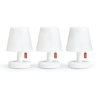 Image de Fatboy® Edison the Mini Petite lampe de table blanche ampoules LED rechargeables Ensemble lampes pour intérieur et extérieur