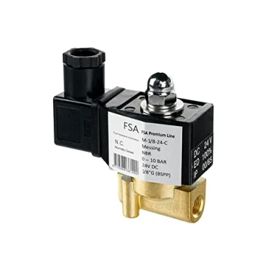 Image de FSA électrovanne en laiton 1/8&quot; 24V DC 0 10 bar NBR fermée sans courant
