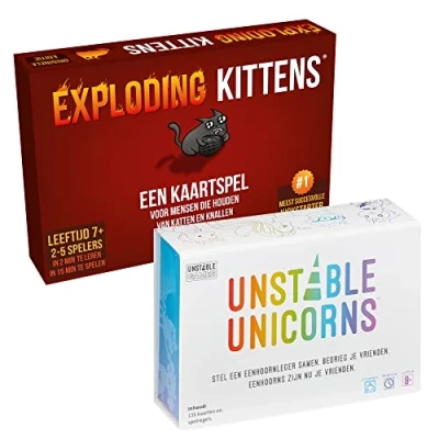 Image de Exploding Kittens TeeTurtle + Unstable Unicorns Bundle Jeux de fête Néerlandophone