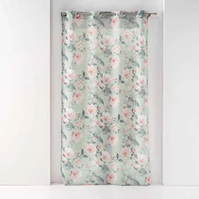 Image de douceur d&#039;intérieur, Voilage à Oeillets (140 x 240 cm) Alissia Menthe, Voile Sablé Imprimé