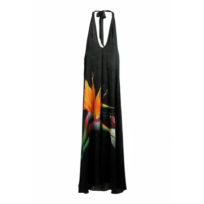 Image de Desigual Printed Robe longue, Femme, Taille: Large, Black