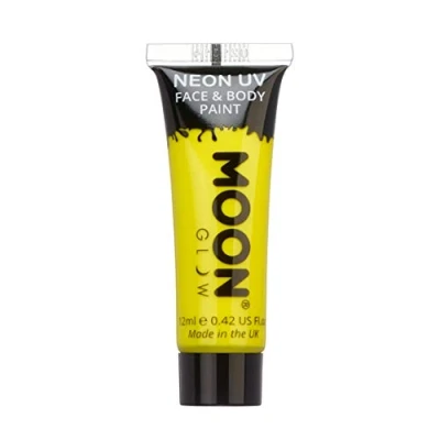 Image de Peinture visage &amp; corps NEON jaune intense Tube de 12 ml