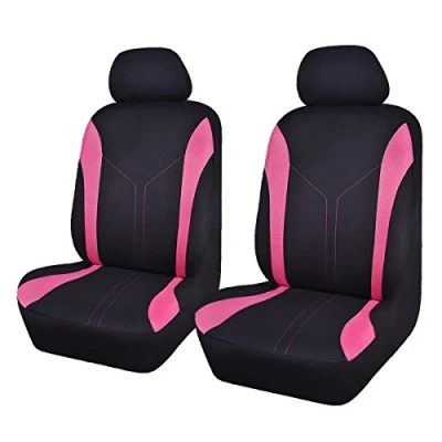 Image de Flying Banner Universal Mode Maille Housses de siège Voiture (2 Fronts, Noir Rose)