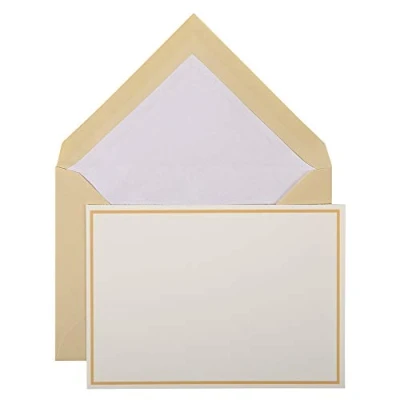 Image de Lalo 32606L Un sachet de correspondance comprenant 10 cartes simples 10,7x15,2 cm et enveloppes doublées 11,4x16,2 cm, Sable