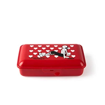 Image de Excelsa Popeye Boîte à repas avec couverts Olivia Rouge, 23 x 13 cm