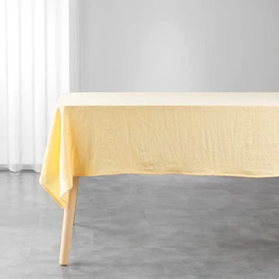 Image de douceur d&#039;intérieur, Nappe Rectangle (140 x 240 cm) Suzy Corail, Microfibre Unie Lavée