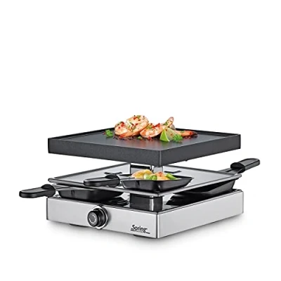 Image de Spring Raclette avec plaque de cuisson en aluminium KP3267297001 Noir Taille unique