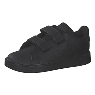 Image de adidas Garçon Unisex Kinder Advantage Lifestyle Court Two Hook and Loop Shoes Chaussures de Tennis, Core Black/Core Black/Grey Six, 19 EU