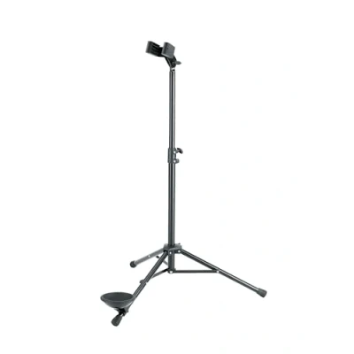Image de K&amp;M 150/1 Pied de basson Noir Acier largeur variable grand plateau hauteur réglable jusqu&#039;à 120cm