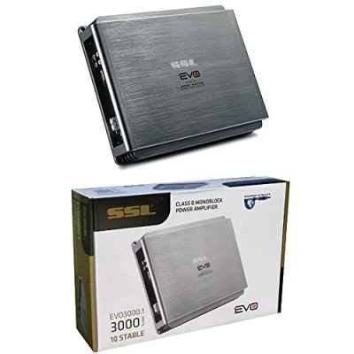 Image de SOUNDSTORM SSL EVO3000.1 EVO 3000.1 amplificateur monophonique 1 canal de 1500 watt rms et 3000 max stable à ohm spécifique pour subwoofer classe d avec contrôle remote inclus