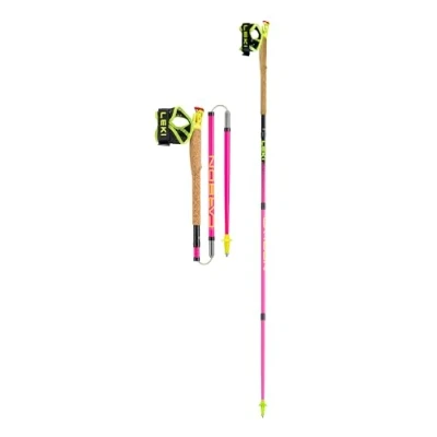 Image de Leki Unisex Ultratrail FX.One Trailrunningstöcke, Neonpink Black Neonyellow, 135CM