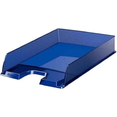 Image de Esselte Corbeille à Courrier A4, Bleu Transparent, Europost, 623600
