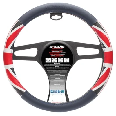 Image de Simoni Racing CVT/53 Housse de volant Bleu, Rouge, blanc 37 39cm Similicuir